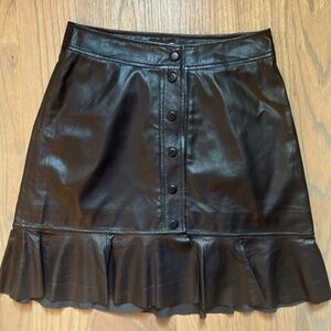 Ganni Lamb Leather Mini Skirt